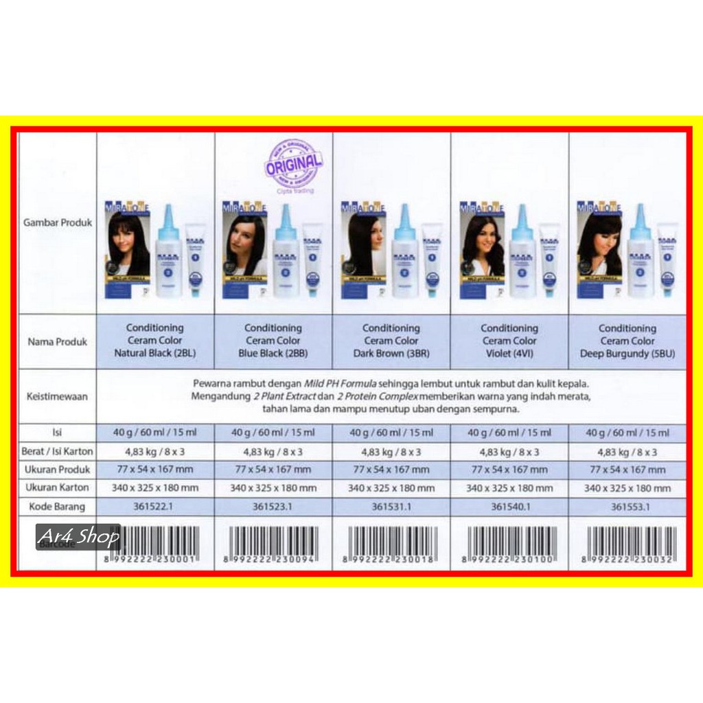 Hair Colour - Miratone - Blue Black 2Bb Plus Applicator