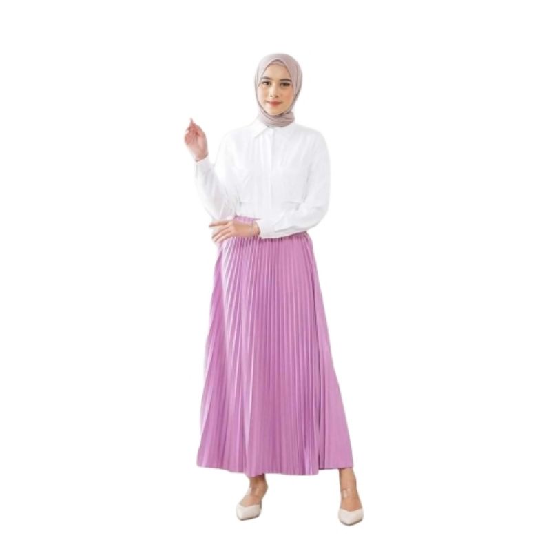 256 - PROMO SALE JUAL ROK PLISKET PLEAT SKIRT WANITA SUPER MURAH KUALITAS BAGUS TURUN HARGA Plisket