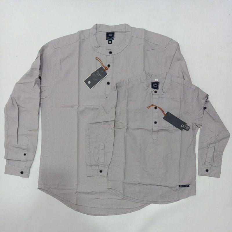 kemeja krah couple ayah dan anak lengan panjang / concept / promo bayar di ditempat (COD)