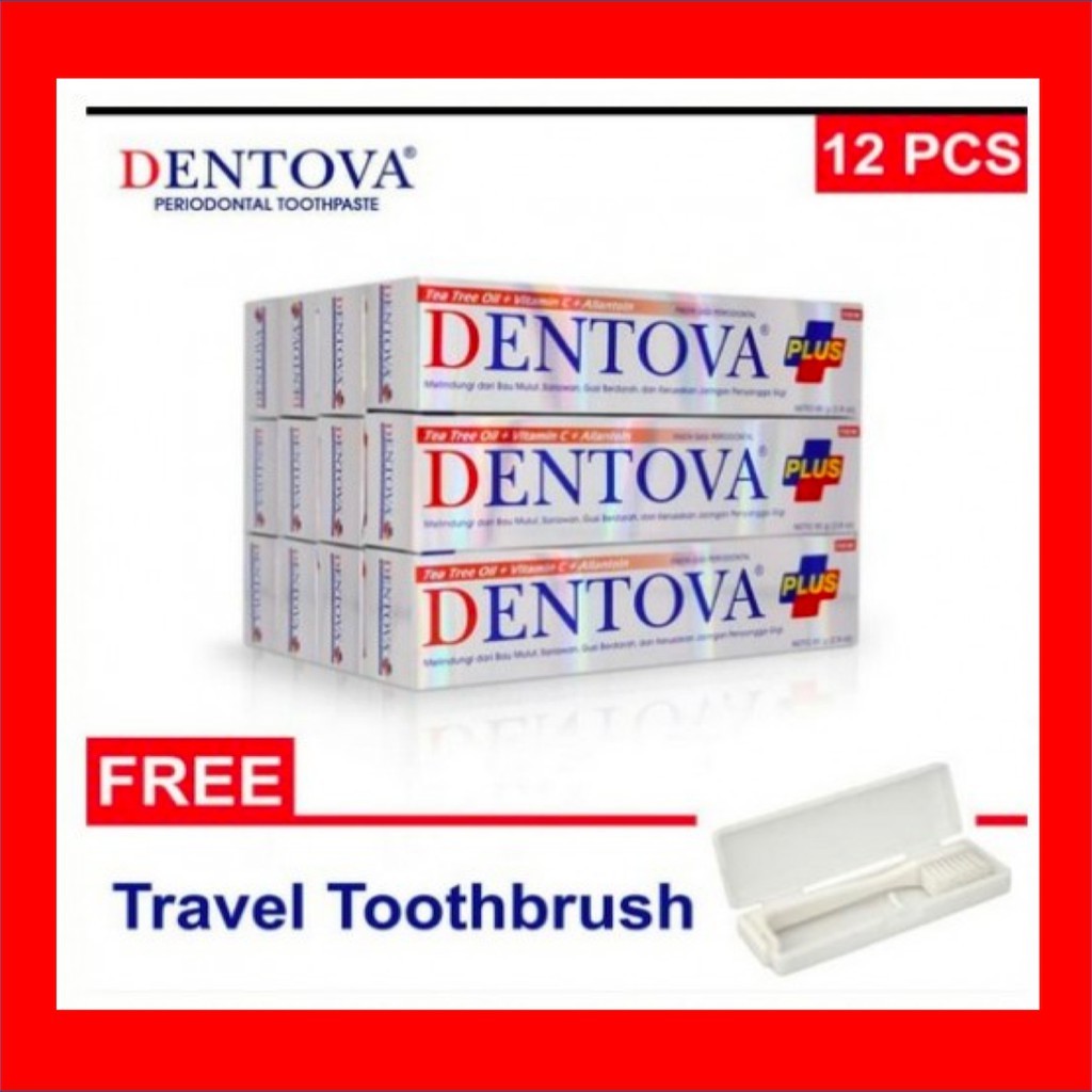 Pasta Gigi Dentova Plus 80 gram (Lusin/12 pcs ORIGINAL