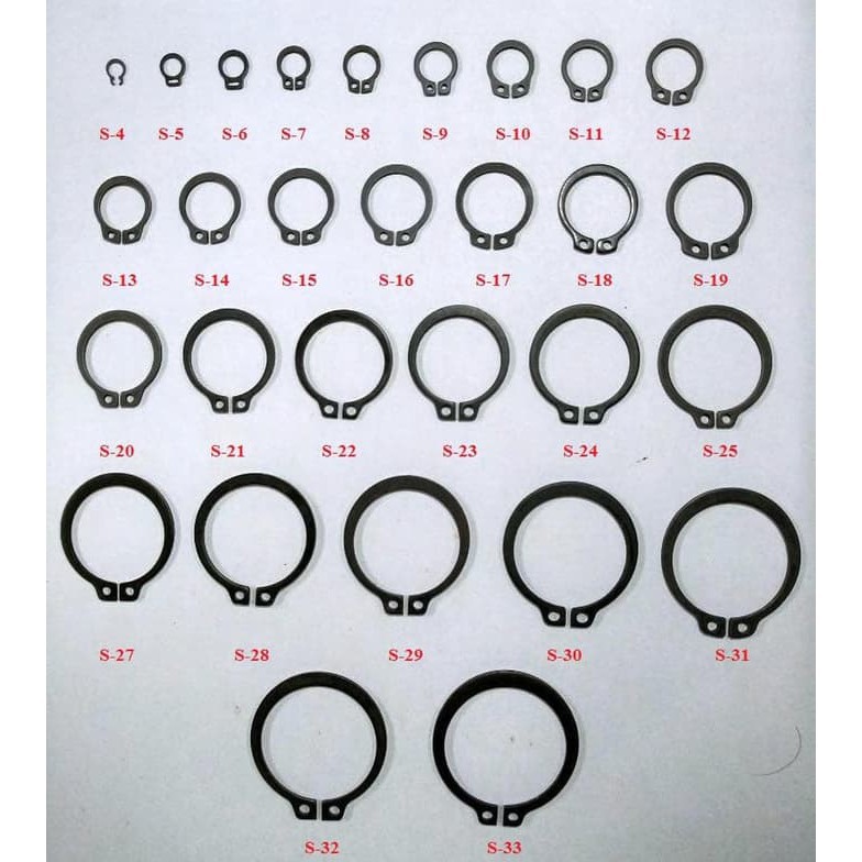 Jual External Retaining Ring / Snap Ring / Circlip S8