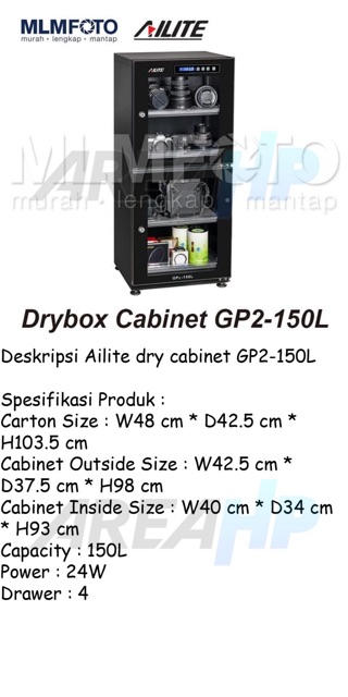 Ailite Dry Box Dry Cabinet GP2-150L