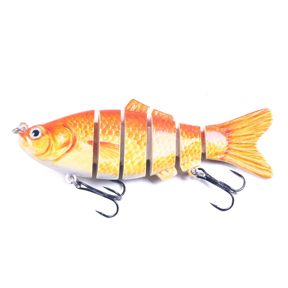 HENGJIA 1Buah 10cm/18g Minnow Umpan Pancing Jointed 6 Segments Crankbait Wobbler Fishing Lure Ikan