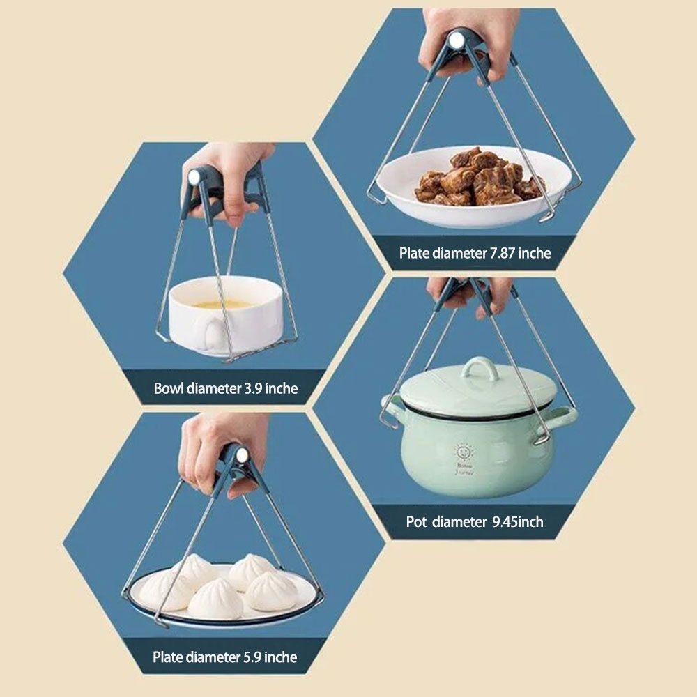 Populer Klip Anti Panas Alat Dapur Panci Non-slip Dish Bowl Clamp