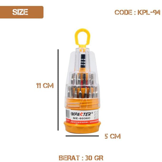 Obeng Set 31 In 1 Screwdriver Handphone Elektronik