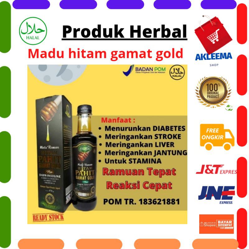 

MADU HITAM PAHIT GAMAT GOLD EL MADINAH EXSTRAK GAMAT EMAS DAN DAUN INSULINE/PRODUK HERBAL ASLI