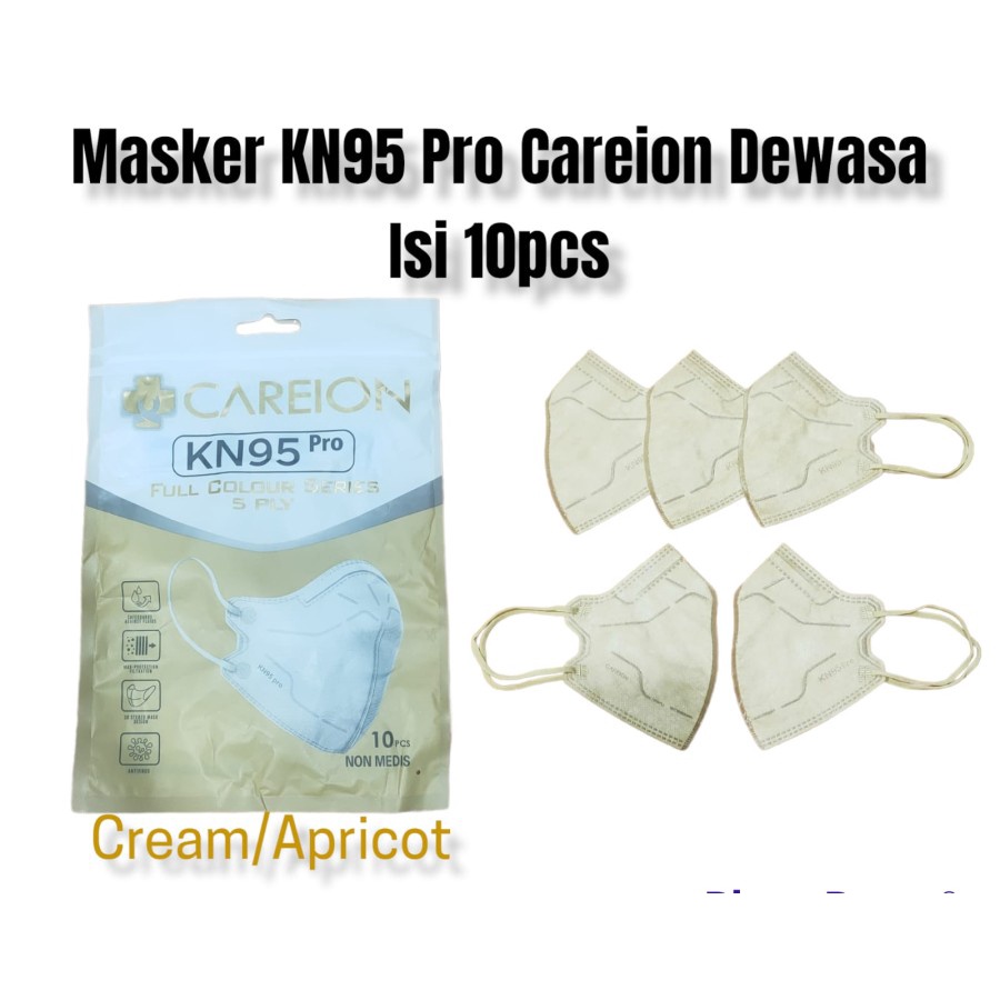 MASKER CAREION KN 95 PRO SERIES 5PLY ISI 10PCS MASKER KN95 CAREION KN 95 PRO EMBOS ORIGINAL