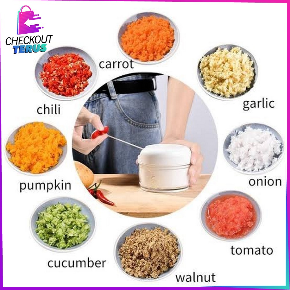 CT C436 Blender Tarik Tangan Mini Chopper Manual Penghalus Bumbu Blender Bumbu Blender Speedy Chopper