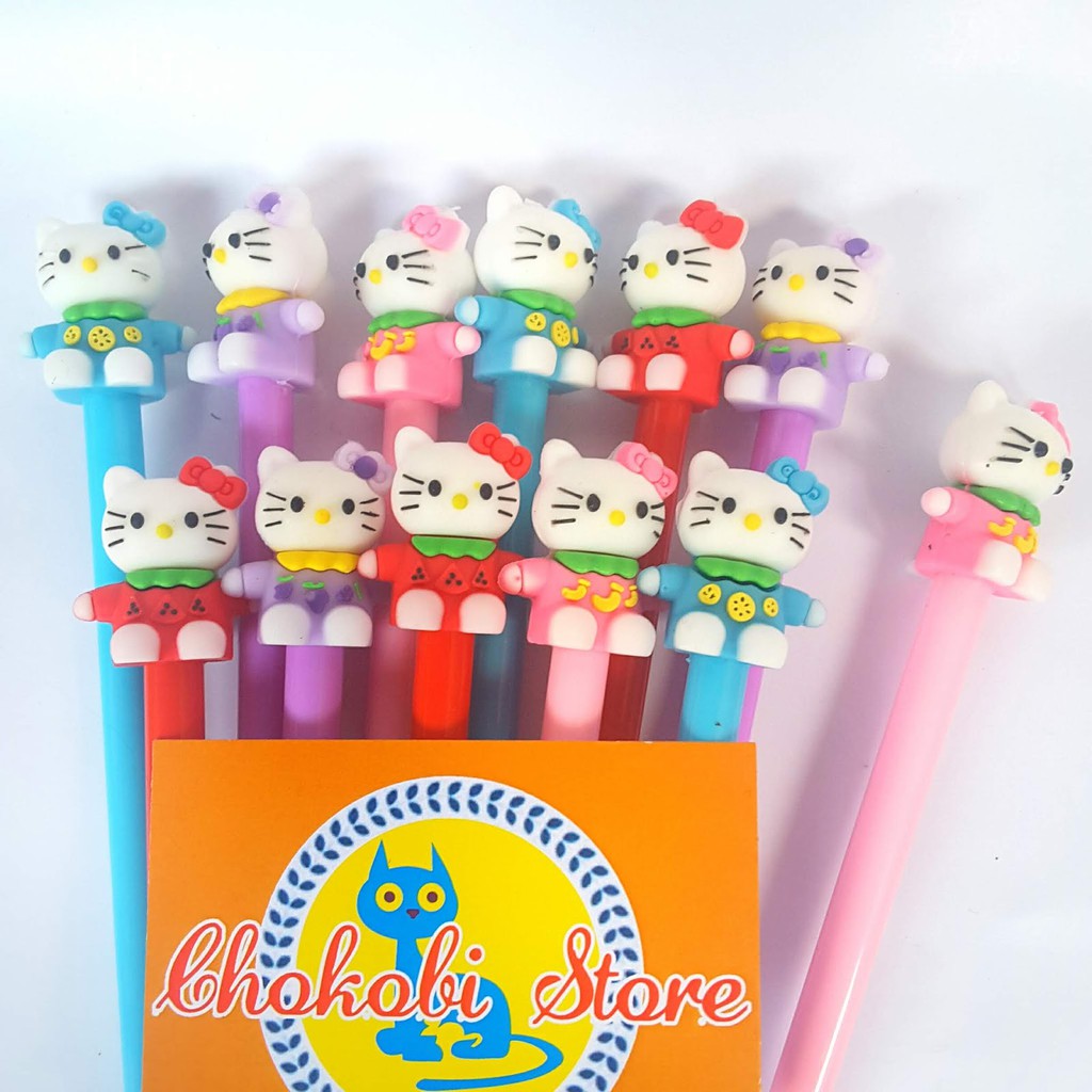 

Pulpen Gel Hitam Imut Karakter Pen Hello Kitty