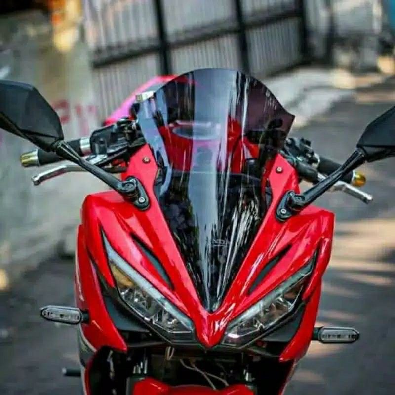 Winsil Akai Black series Cbr Facelift 2016 / Visor Cbr 2016 Facelift/winshield cbr 2016-2018 smoke bening pekat-mj_motorshop