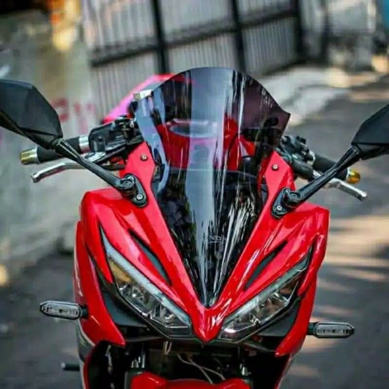 Winsil Akai Black series Cbr Facelift 2016 / Visor Cbr 2016 Facelift/winshield cbr 2016-2018 smoke bening pekat-mj_motorshop