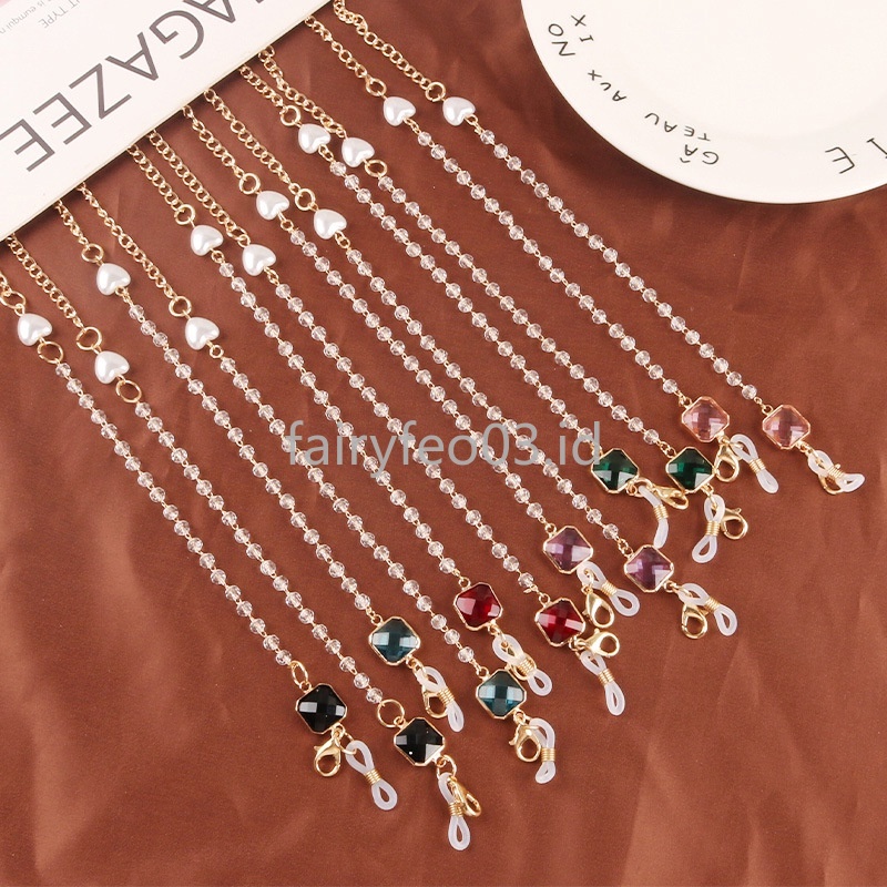 Korean Pearl Mask Lanyard Fashion Necklace Non-slip Sling Anti-lost Neck Chain Strap Face Masks Holder Rope Eyeglasses Glasses Chain