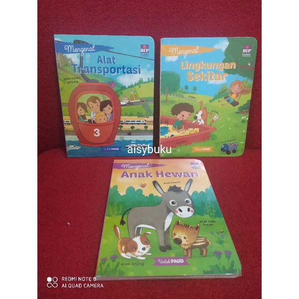 boardbook BIP mengenal lingkungan sekitar alat transportasi anak hewan