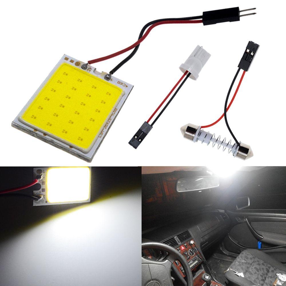 Lanfy Bohlam Sinyal COB Led41/42mm 12V Trunk Lamp Festoon T10 Kubah Putih Lampu Plat Lisensi Interior Mobil