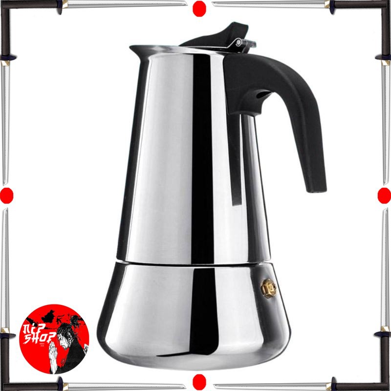 Espresso Coffee Maker Moka Pot Teko Stovetop Filter - Z21 - Silver