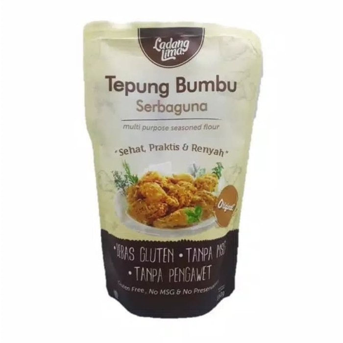 

pakai-siap-tepung-bumbu-tepung- ladang lima tepung bumbu serbaguna gluten free 150gr -tepung-bumbu-