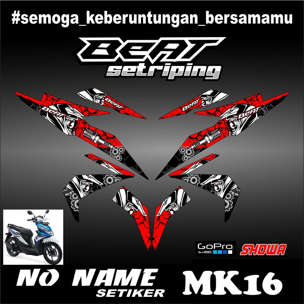 Striping stiker setiker Motor Beat esp (mk16) 2016 2017 2018 2019 / Fi New Esp Iss Variasi Honda 002