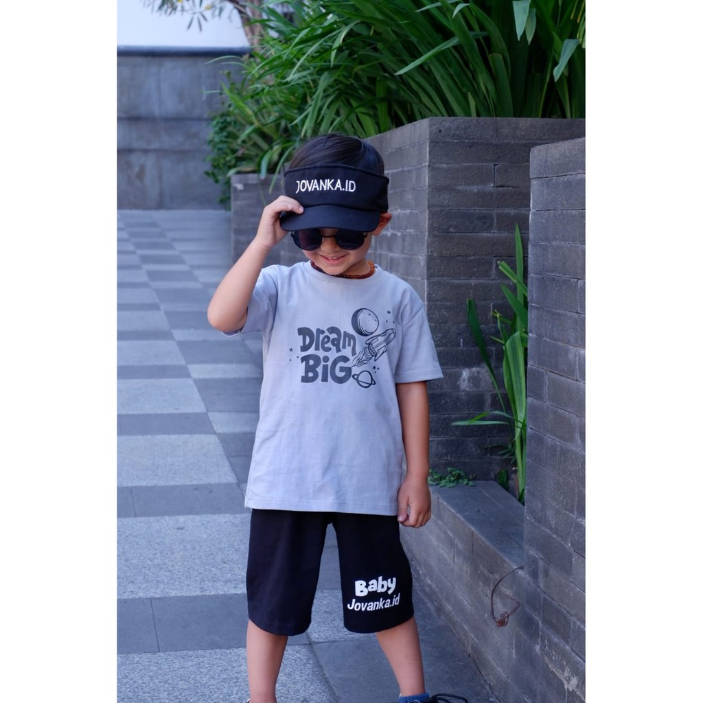 Setelan Anak Laki Laki Free Topi by Jovanka.id size 1-8th