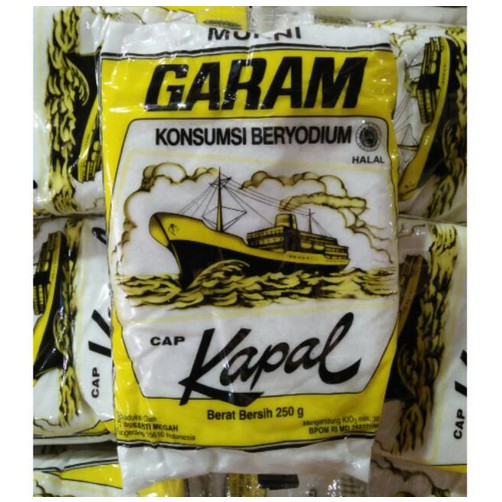 

Garam cap Kapal beryodium 250 gram