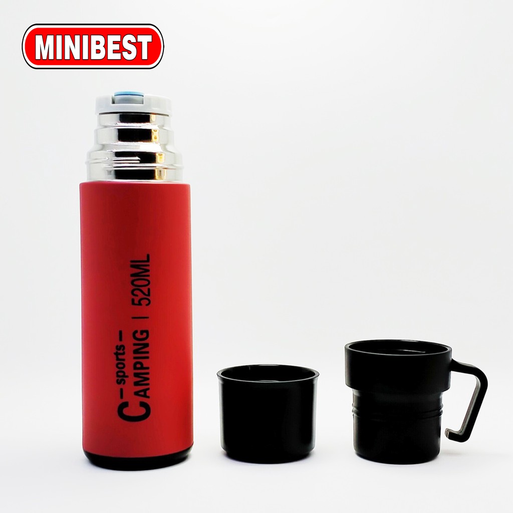 Botol Minum 520ml Termos Vaccum Flask Panas Dingin sports camping VC 011