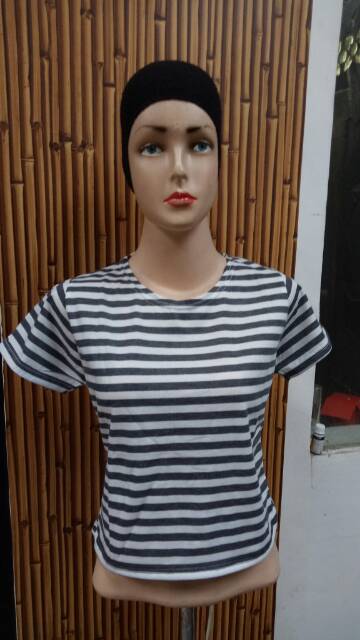 PAKAIAN/BAJU MURAH / BAJU WANITA / BAJU CROP TEE / STRIPE TEE MURAH