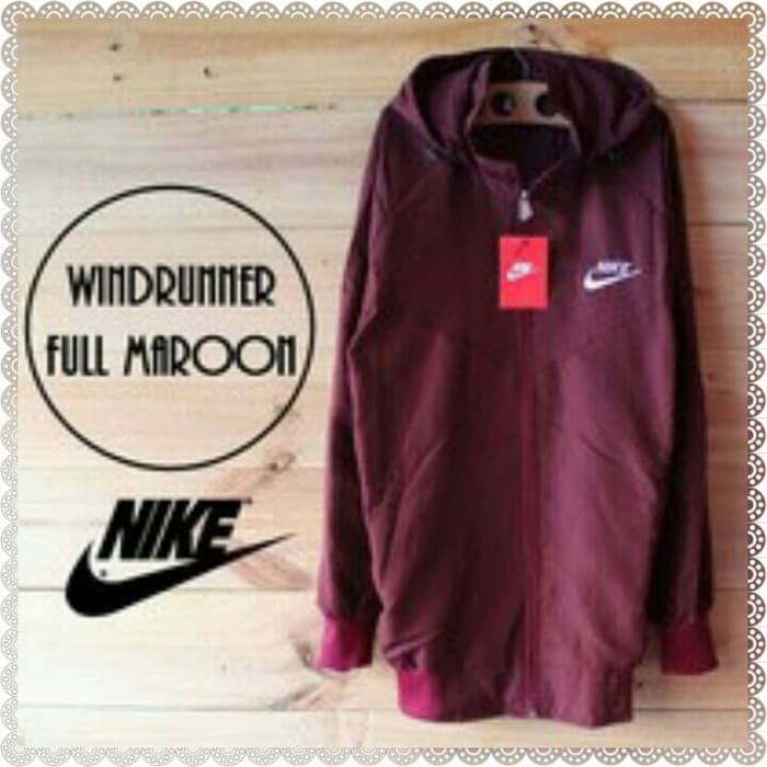 JAKET PARASUT NIKE MERAH MAROON WINDRUNNER WINDBREAKER BISA WATERPROOF