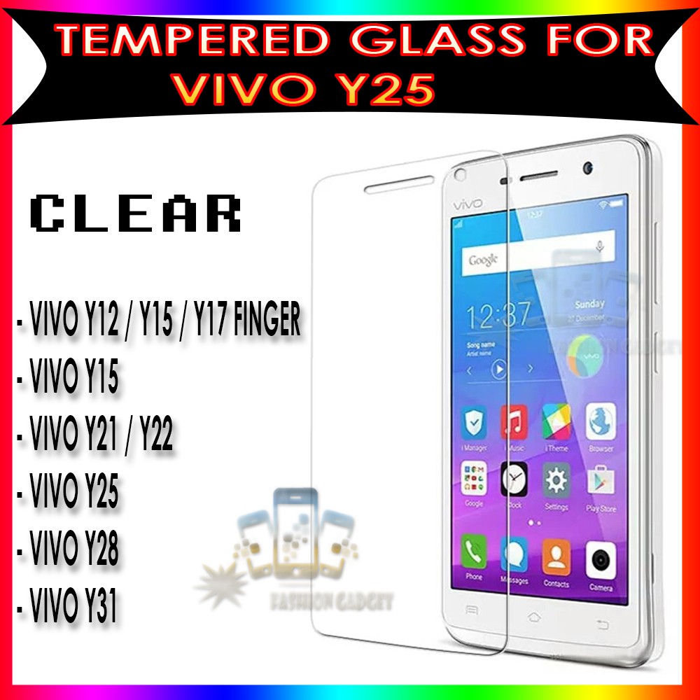 TEMPERED GLASS VIVO Y12 VIVO Y15 VIVO Y17 FINGER VIVO Y21 VIVO Y22 VIVO Y25 VIVO  Y28 VIVO Y31 ANTI GORES KACA TEMPER GLASS