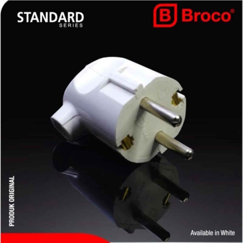BROCO Steker Arde Bengkok Tipe L Colokan Listrik 1331255