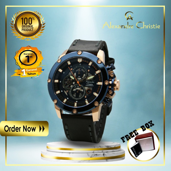 JAM ALEXANDER CHRISTIE PRIA JAM TANGAN ALEXANDER CHRISTIE PRIA COWOK ORIGINAL ORI AC 3731