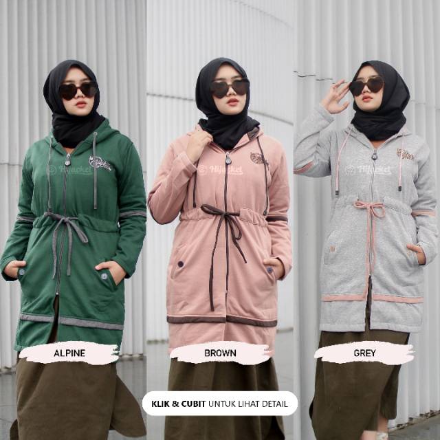 HIJACKET AURELIA FASHION MUSLIM HIJAB  MUSIM DINGIN - JAKET HIJAB PREMIUM BAHAN TEBAL CASUAL LOOK-3