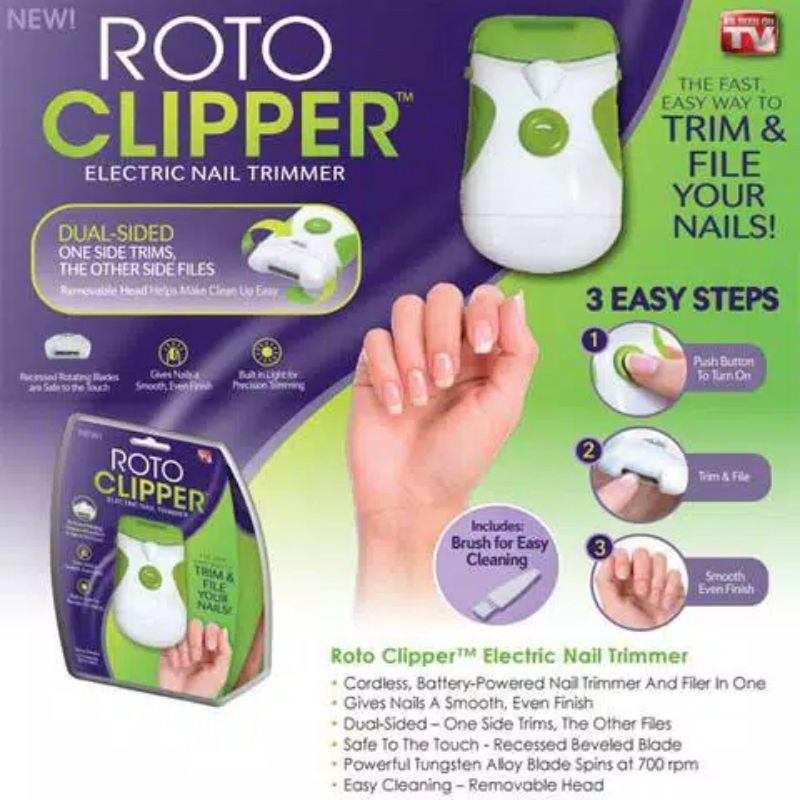 ROTO Clipper Electric Nail Trimmer / Gunting Pemotong Kuku