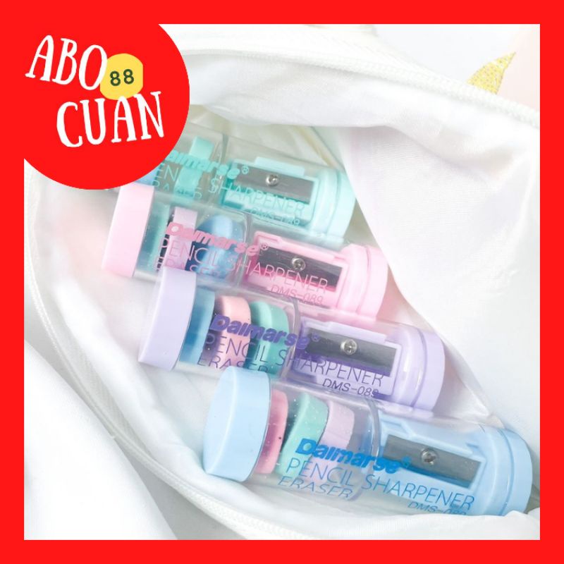 

[COD] Rautan dan Penghapus Pensil 2 in 1 Sharpener dan Eraser Alat Tulis Sekolah Kantor Murah