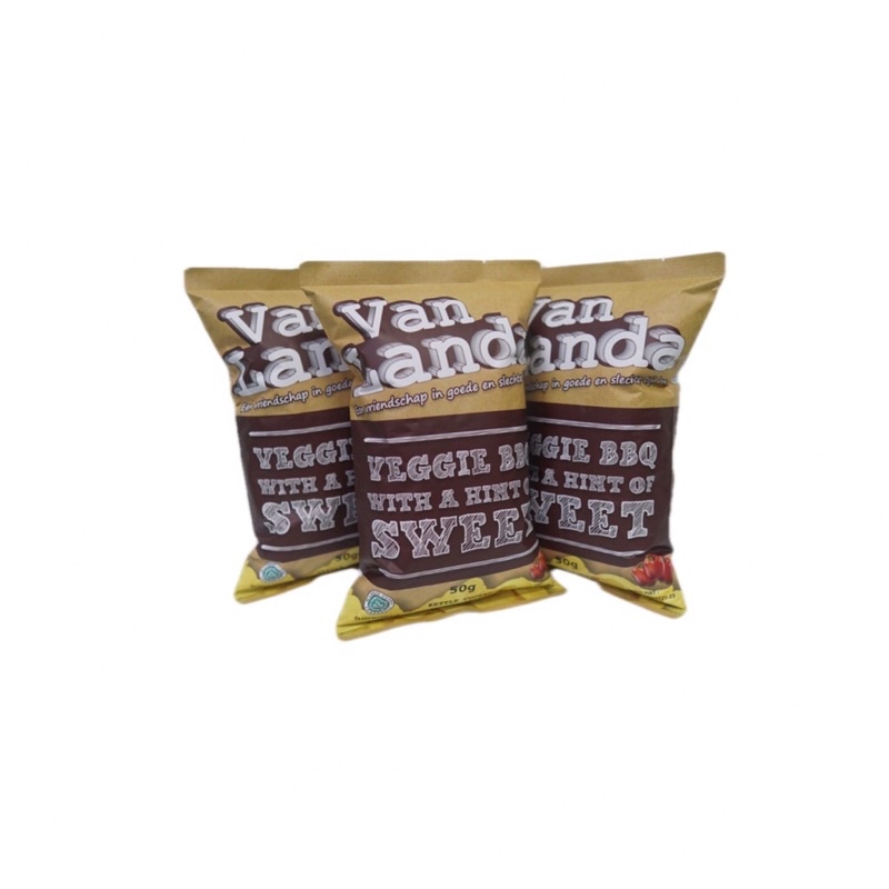 

paket Vanlanda potato chips VEGETABLE BBQ 50gr isi 5 pcs