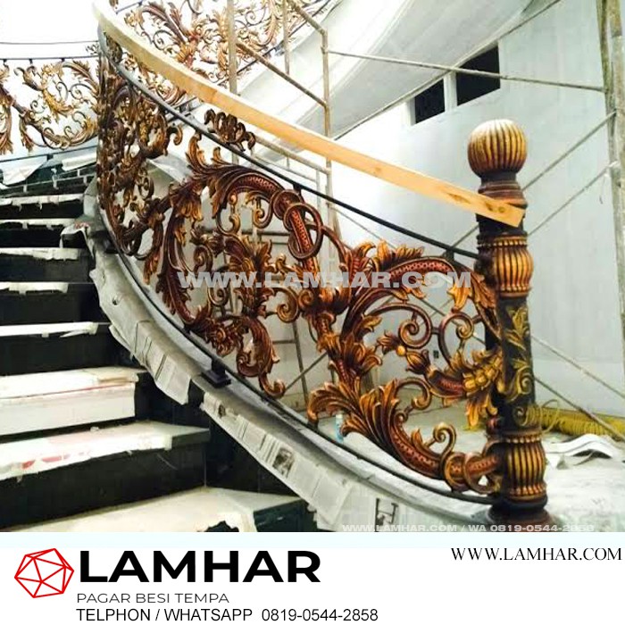 Railing Tangga Besi Tempa Klasik Modern + Tukang Tangga Besi Tempa