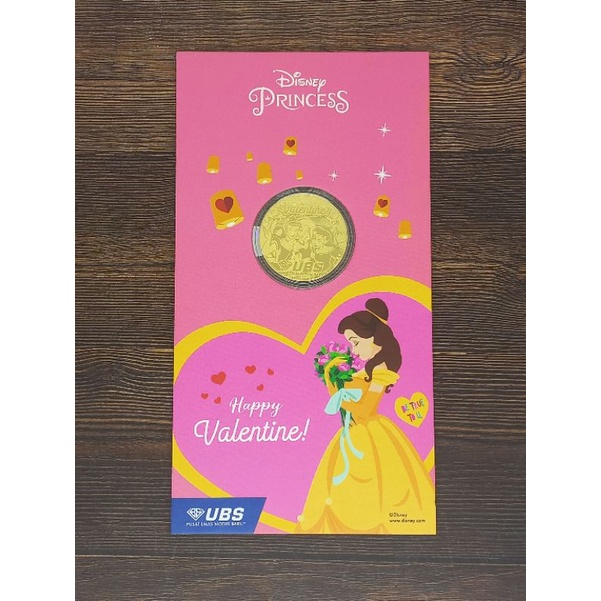 UBS Angpao Emas 24k Disney Princess Valentine 0,1 gram
