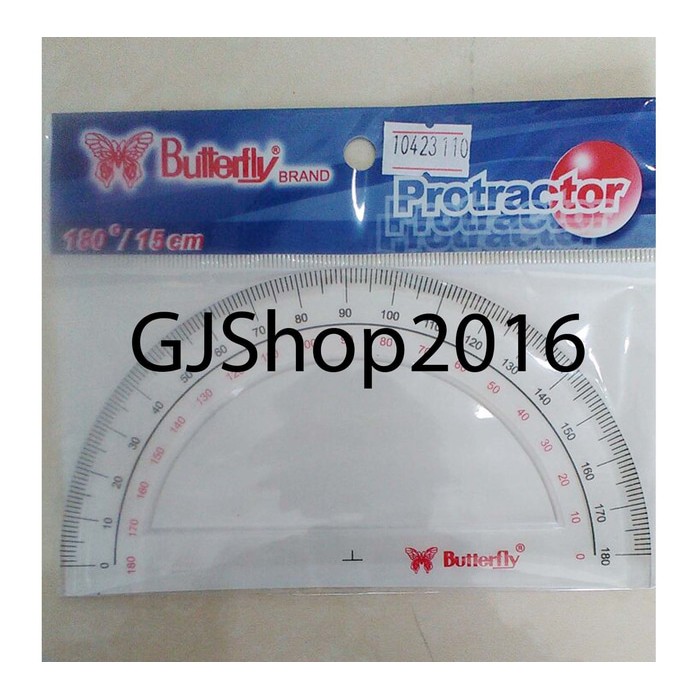 

Penggaris Busur Butterfly 180 Protactor Busur Derajat 15cm