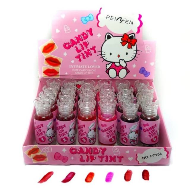 LIP TINT PEINFEN HELLO KITTY HARGA 6 PCS