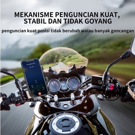 Holder Hp Spion Sepeda Motor Universal Full Besi HM - 20