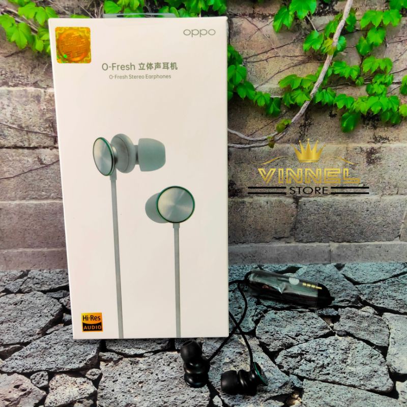 Original Headset Oppo O-Fresh Stereo Earphones Hi-Res Audio Mh151 original 100%