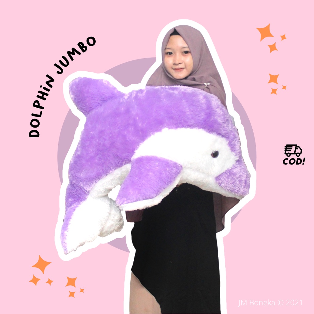 BONEKA DOLPHIN JUMBO / LUMBA LUMBA JUMBO BESAR / BONEKA IKAN HEWAN LAUT MAINAN ANAK BAYI HADIAH KADO