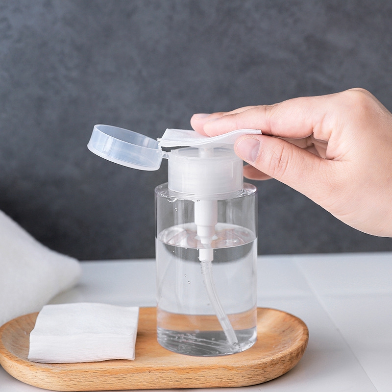 100/150/200ml  Empty Plastic Dispenser Bottle / Press Pumping Empty Plastic bottle / Makeup Remover Water Pressing Bottle/ Travel Refillable Bottles/ Push Down Empty Pump Makeup Container Bottle