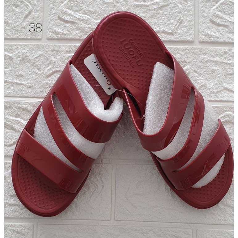 SANDAL SELOP WANITA LUOFU / SENDAL SLOP KARET IMPORT MURAH
