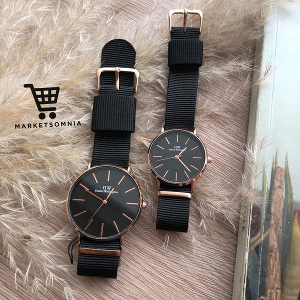 JAM TANGAN COUPLE CANVAS IMPORT PREMIUM FASHION PRIA WANITA MURAH ANTI AIR WATER RESISTANT TALI BAHA