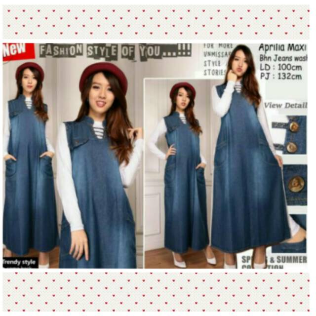 gamis tangan buntung soft jeans