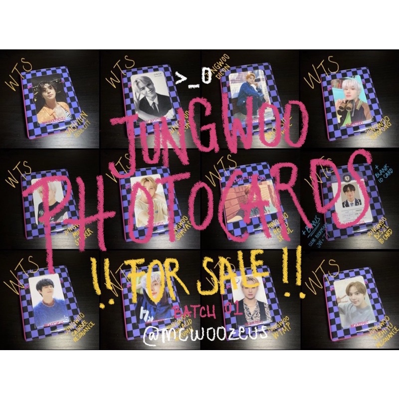 [Batch 1] Jungwoo Photocards dicon mumo sticker sumvac hello seoul cashbee resonance slowacid autumn