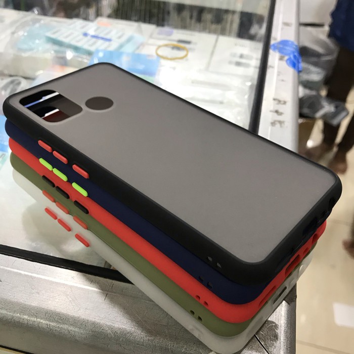PREMIUM HYBRID CASE BLACK DOVE ANTI PECAH FOR REALME 7I