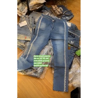  Zara  chain pants celana  jeans fashion wanita  import 