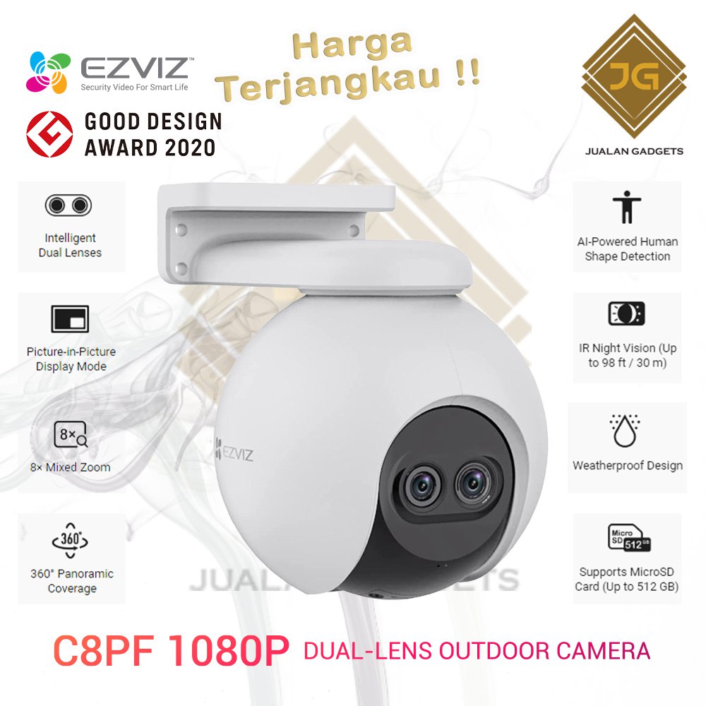 CCTV EZVIZ C8PF 1080P PTZ Outdoor IP Camera Dual-Lens