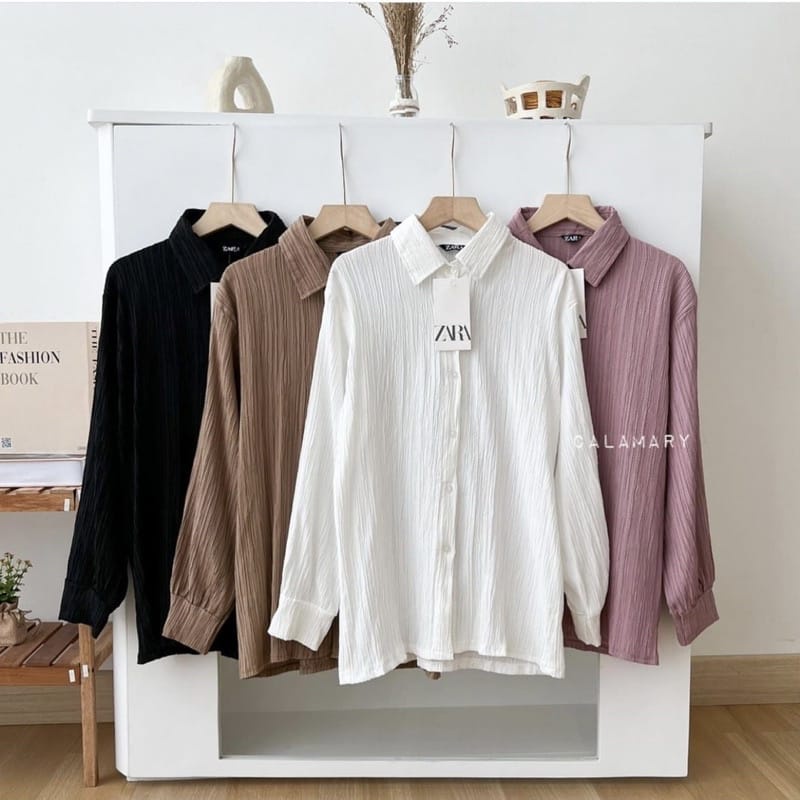 BEFAST - ZEC OOTD Kemeja Oversize YURANO / Avera Lady Crush Kemeja / Kemeja Wanita Keluaran Terbaru / Pakaian Wanita Kerja / kemeja Polos Formal / Fashion Wanita Kekinian Remaja / Kemeja Casual Wanita / Terlaris