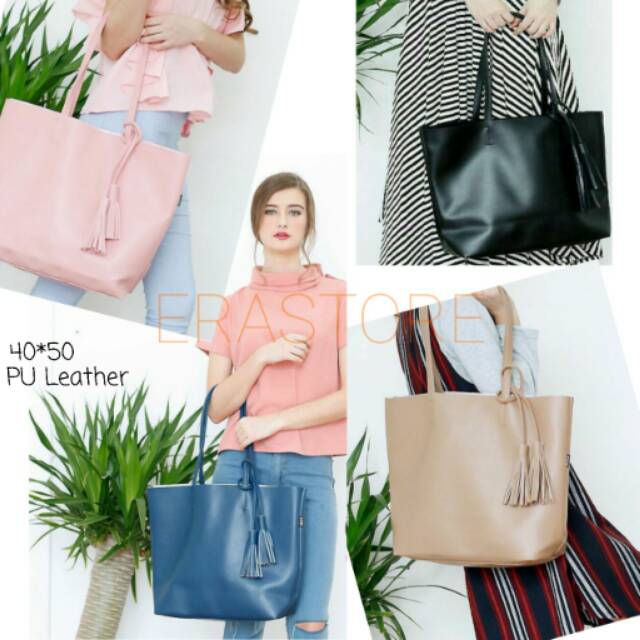 Totebag Bershka/Casual Bag/Shopper/Tas Kulit
